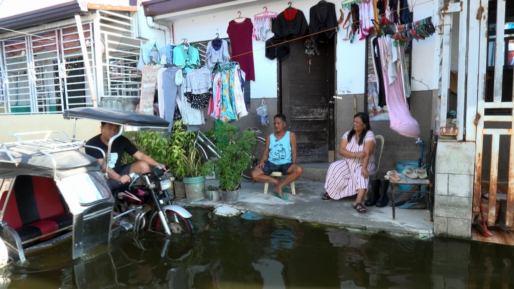 Op de Filipijnen zinkt veel grond ruim een centimeter per maand
