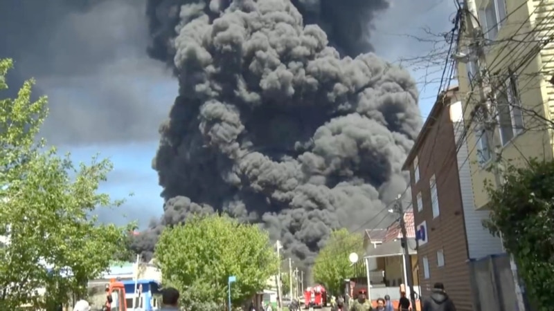 Russian Black Sea Oil Facility On Fire Again After Ukrainian Strike